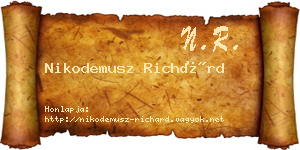 Nikodemusz Richárd névjegykártya